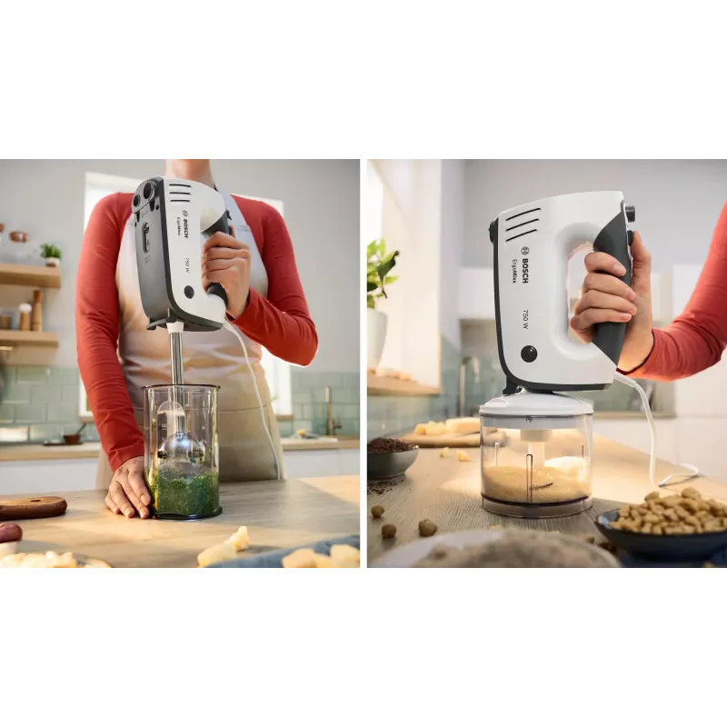 Bosch MFQ37490 mikseris Rokas mikseris 750 W Pelēks, Balts