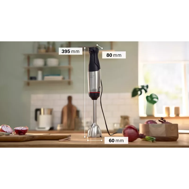 Bosch Serie 6 MSM6M621 blenderis 0.5 L Iegremdējamais blenderis 1000 W Melns, Nerūsējošais tērauds