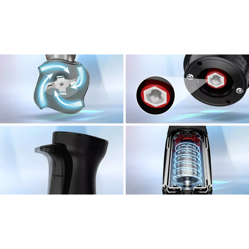 Bosch Serie 6 MSM6M621 blenderis 0.5 L Iegremdējamais blenderis 1000 W Melns, Nerūsējošais tērauds