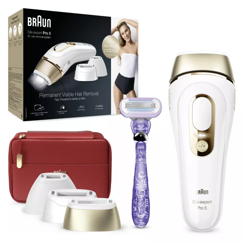 Braun Silk-expert Pro Silk·expert Pro 5 PL5267 Intensīvas impulsu gaismas (IPL) Zelta, Baltā