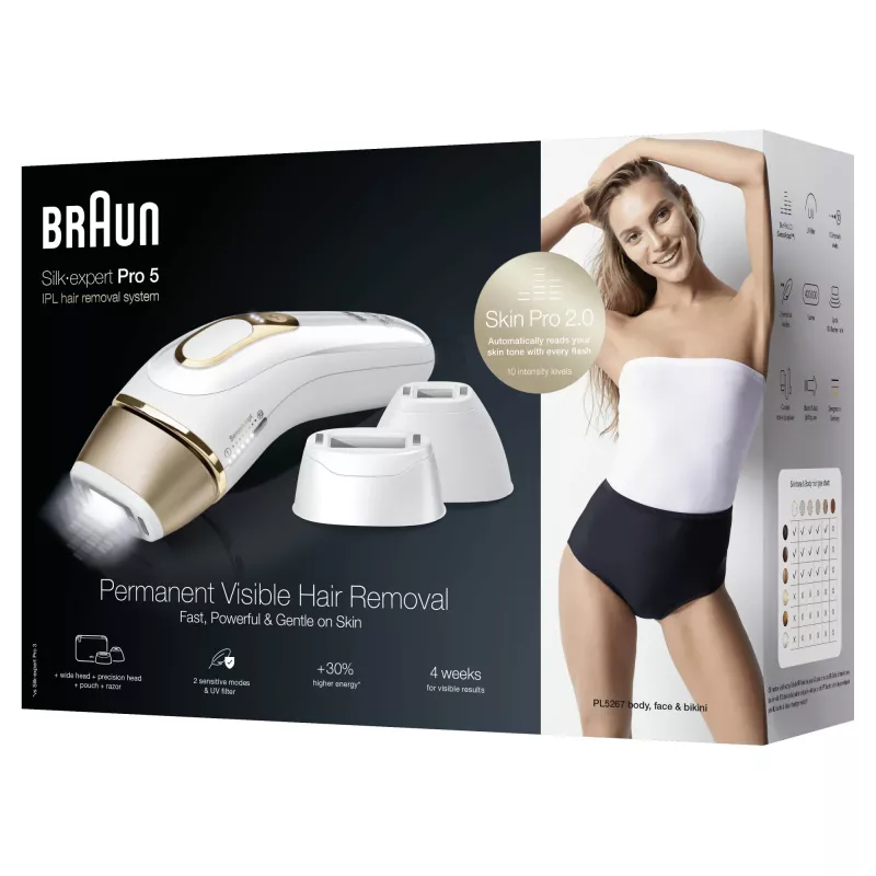 Braun Silk-expert Pro Silk·expert Pro 5 PL5267 Intensīvas impulsu gaismas (IPL) Zelta, Baltā