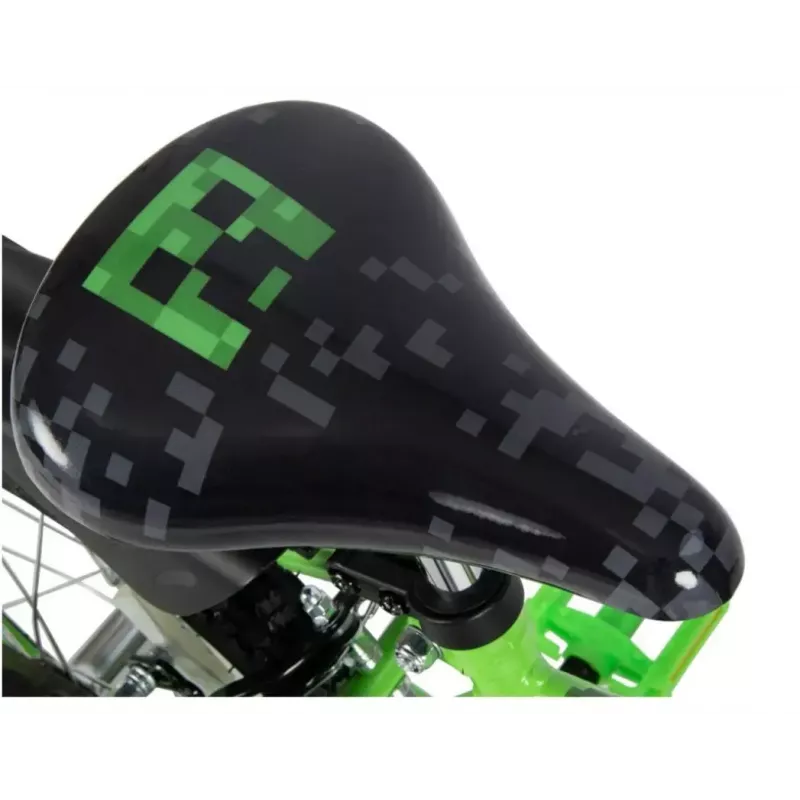 HUFFY Minecraft 16 collu zaļš bērnu velosipēds — 16 collu tērauda rāmis, viens ātrums, priekšējās/aizmugurējās suporta bremzes