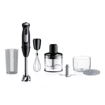 Braun MultiQuick 5 MQ55.254MBK 0.5 L Iegremdējamais blenderis 1000 W Melns, Nerūsējošais tērauds