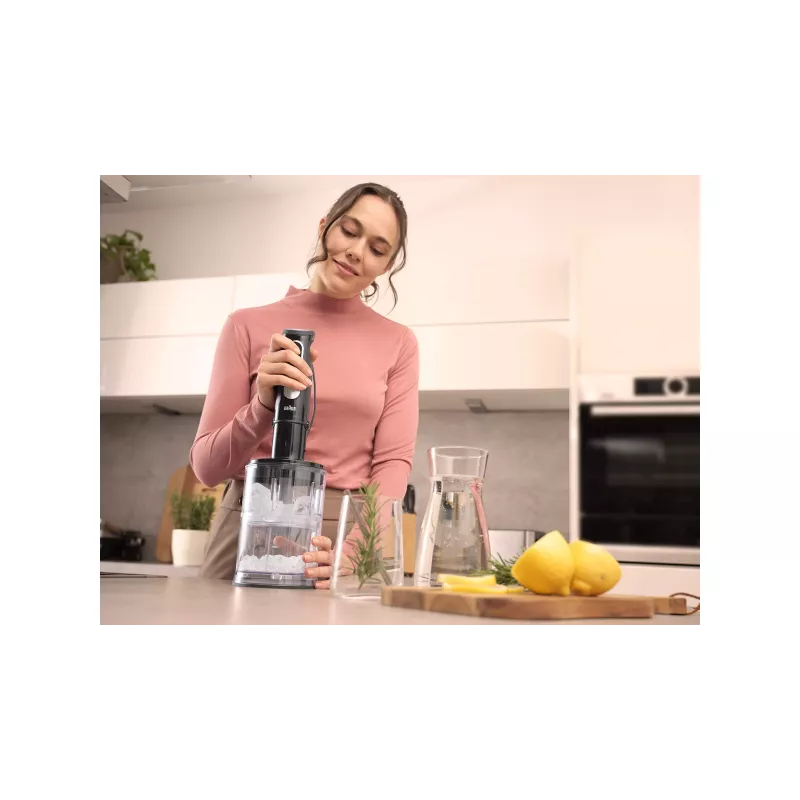 Braun MultiQuick 5 MQ55.254MBK 0.5 L Iegremdējamais blenderis 1000 W Melns, Nerūsējošais tērauds
