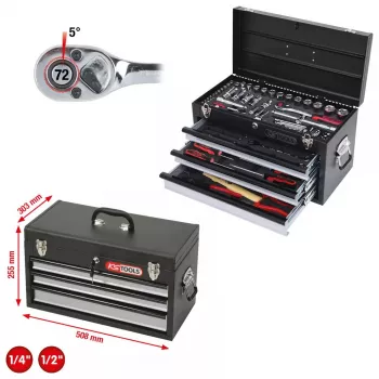 Mehāniķu instrumentu komplekts KS Tools 918.0200 99 instrumenti Hroma-vanādija tērauds