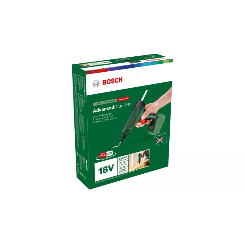 Līmes pistole Bosch AdvancedGlue 18V bezvada 11 mm līmes stieņiem