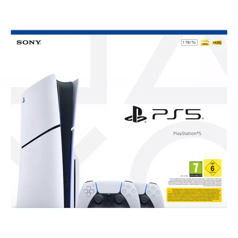Sony 1000050116 spēļu konsole 1 TB Wi-Fi Melna, Balta