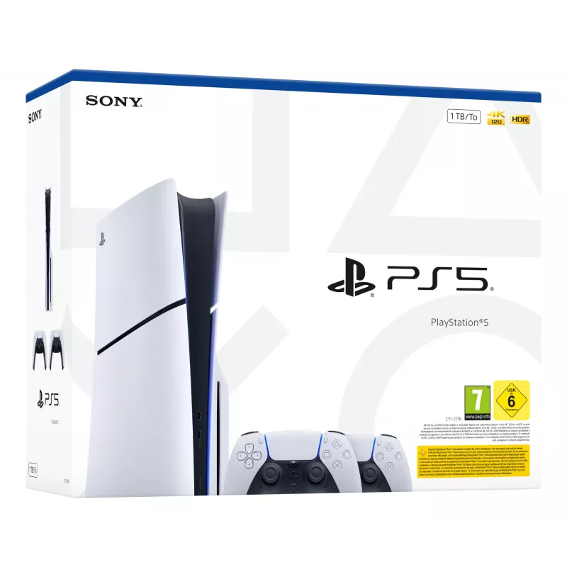 Sony 1000050116 spēļu konsole 1 TB Wi-Fi Melna, Balta