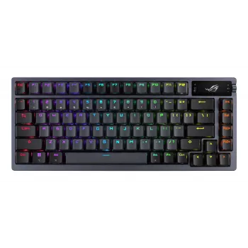 Bezvadu mehāniskā tastatūra ASUS ROG Azoth Melns — modelis 90MP0316-BKUA01, RGB fona apgaismojums