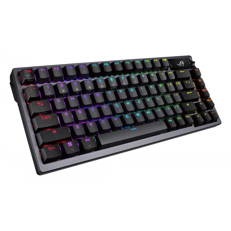Bezvadu mehāniskā tastatūra ASUS ROG Azoth Melns — modelis 90MP0316-BKUA01, RGB fona apgaismojums