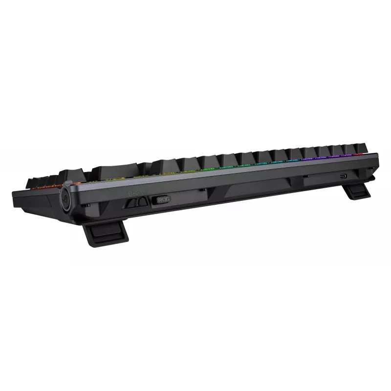 Bezvadu mehāniskā tastatūra ASUS ROG Azoth Melns — modelis 90MP0316-BKUA01, RGB fona apgaismojums