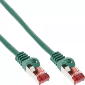 komutācijas kabelis Intos Cat6 S/FTP PiMF 250MHz, 1,5 m, RJ-45–RJ-45, bezhalogēna, zaļš