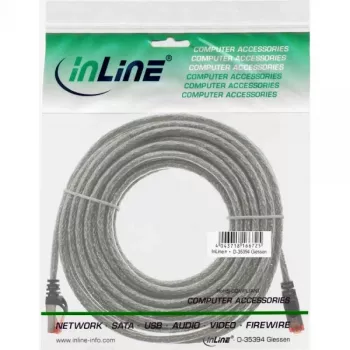 Ethernet komutācijas kabelis InLine Cat6 S/FTP PiMF 250 MHz PVC, RJ-45–RJ-45, varš, caurspīdīgs, 15 m