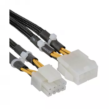 InLine Power Extension Internal 2x4pin vīr. / 8 Pin siev., mātesplatei, 0,30 m