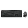 CHERRY Stream galddatoru komplekts, vadu un bezvadu, USB + RF bezvadu + Bluetooth, Šķērveida taustiņu mehānisms, QWERTZ, LED, Melns