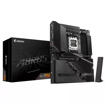 Pamatplate GIGABYTE B850 AORUS STEALTH — ATX, Socket AM5, AMD B850, DDR5 līdz 8200MHz (OC), 14+2+2 VRM, 2xPCIe5.0, 2xPCIe4.0 M.2, Wi‑Fi 7, 5GbE