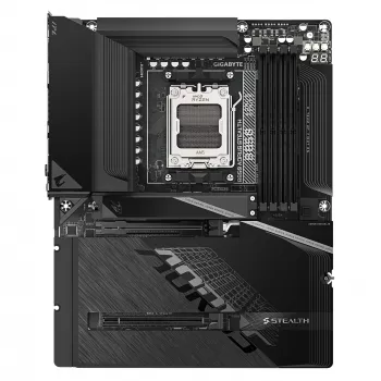 Pamatplate GIGABYTE B850 AORUS STEALTH — ATX, Socket AM5, AMD B850, DDR5 līdz 8200MHz (OC), 14+2+2 VRM, 2xPCIe5.0, 2xPCIe4.0 M.2, Wi‑Fi 7, 5GbE