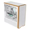 PC korpuss Lian Li Lancool 217 Midi Tower — Balta & Koks, atbalsta ATX/EATX/Micro-ITX, 2x120mm priekšā, 1x140mm aizmugurē, 1×3.5 collas + 8×2.5 collas