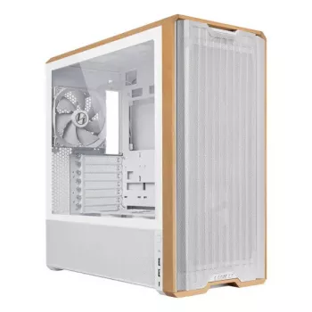 PC korpuss Lian Li Lancool 217 Midi Tower — Balta & Koks, atbalsta ATX/EATX/Micro-ITX, 2x120mm priekšā, 1x140mm aizmugurē, 1×3.5 collas + 8×2.5 collas