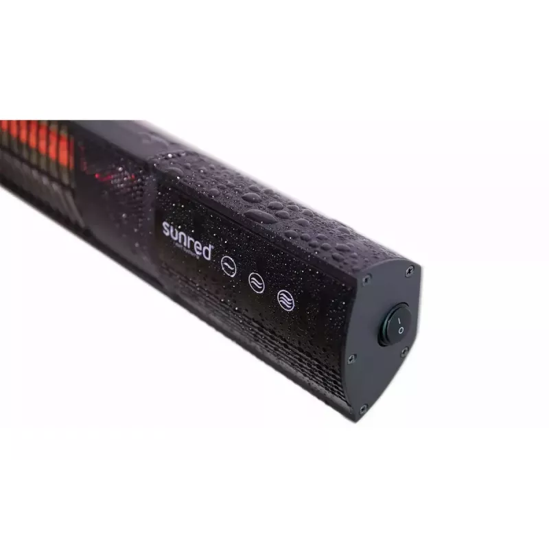 Infrasarkanais sildītājs SUNRED RD-DARK-20, 2000 W, piestiprināms pie sienas, IP55, melns
