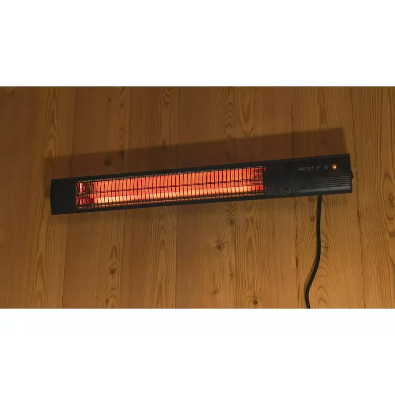 Infrasarkanais sildītājs SUNRED RD-DARK-20, 2000 W, piestiprināms pie sienas, IP55, melns