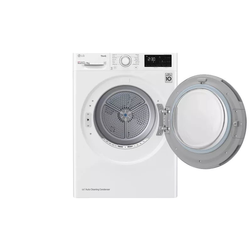 LG RH80V3AV6N veļas žāvētājs Brīvi stāvošs Ielādēšana no priekšpuses 8 kg Balts
