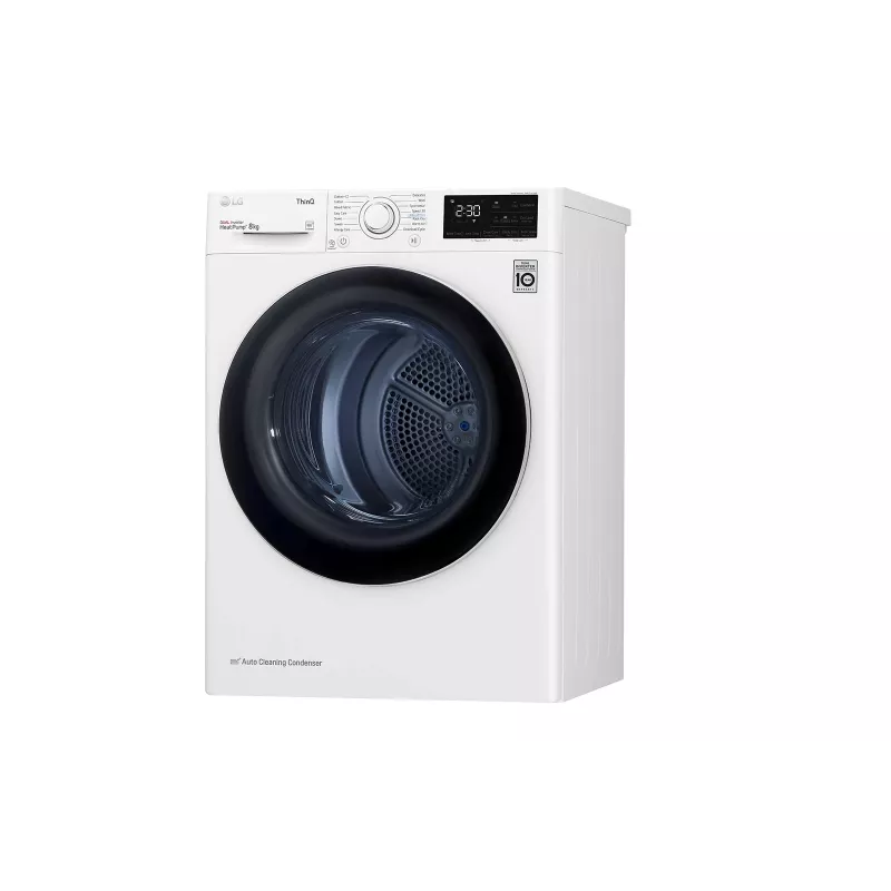 LG RH80V3AV6N veļas žāvētājs Brīvi stāvošs Ielādēšana no priekšpuses 8 kg Balts