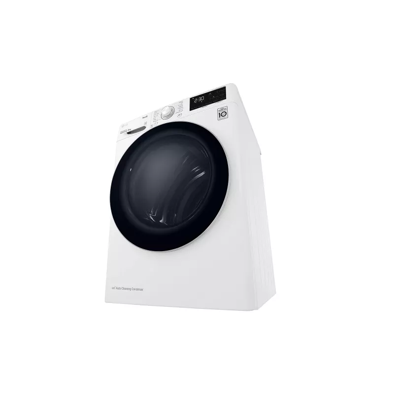 LG RH80V3AV6N veļas žāvētājs Brīvi stāvošs Ielādēšana no priekšpuses 8 kg Balts
