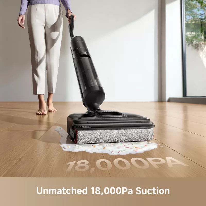 Dreame H12 Pro FlexReach, 2-in-1 stieņa putekļsūcējs, Bezmaisiņa, Melns, 0.78 L, 0.7 L, Taisnstūra