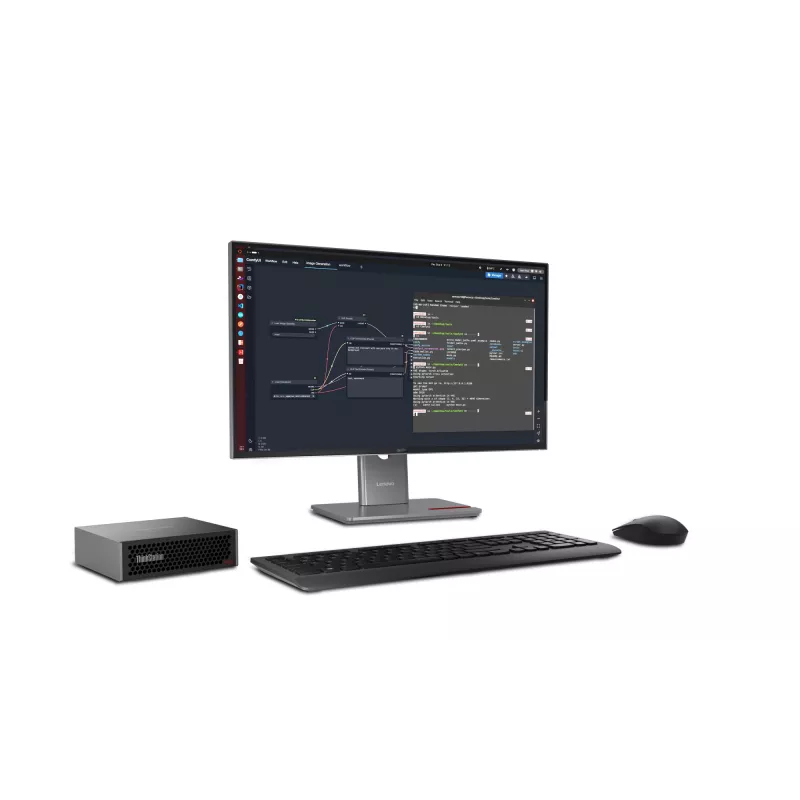 Lenovo ThinkStation PGX GB10 128 GB LPDDR5x-SDRAM 4 TB SSD DGX OS Mini Tower Mini PC Melns
