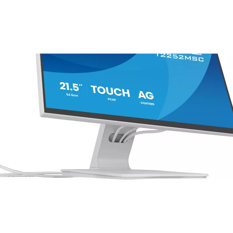 Monitors IIYAMA ProLite T2252MSC-W2AG 21,4 collu (54,5 cm) Full HD 1920x1080 LCD skārienjūtīgs ekrāns, 5 ms, USB 3.2 centrmezgls, skaļruņi, VESA, balts
