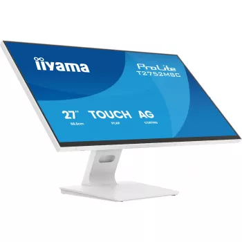 27 collu IIYAMA ProLite T2752MSC-W1AG skārienjūtīgs LCD monitors 1920 x 1080 Full HD balts, 5 ms, USB 3.2 Gen1, skaļruņi, VESA