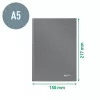 Leitz Piezīmju grāmatiņa Cietais vāks A5 Rūtiņas 90 grami 80 lapas, Vienkrāsains, Zila, A5, 80 lapas, Glancēts, 80 g/m²