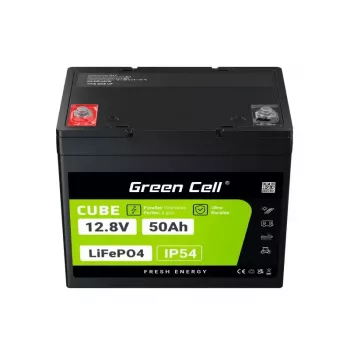 UPS baterija zaļa Cell LFPGC12V50AH litija dzelzs fosfāts 12V 50Ah 640Wh, 75A izlāde