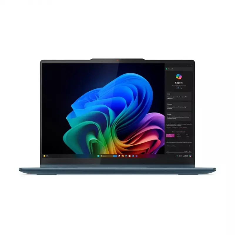 2-in-1 klēpjdators Lenovo Yoga 7 14 collu OLED skārienjūtīgs, Ryzen AI 5 340, 16 GB LPDDR5, 512 GB SSD, Radeon 840M, 70 Wh, Tidal Teal