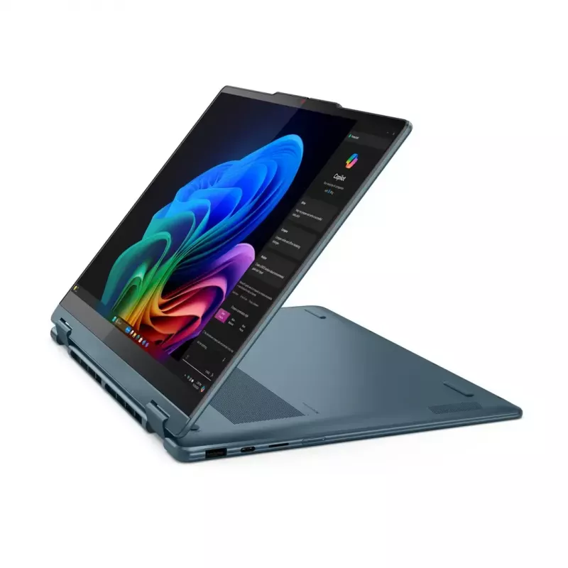 2-in-1 klēpjdators Lenovo Yoga 7 14 collu OLED skārienjūtīgs, Ryzen AI 5 340, 16 GB LPDDR5, 512 GB SSD, Radeon 840M, 70 Wh, Tidal Teal