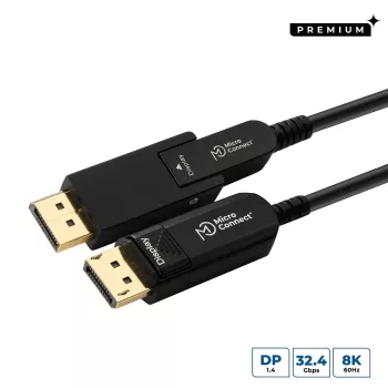 Microconnect DP-MMG-1500MBV1.4OP DisplayPort kabelis 15 m Melns