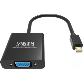 Video kabeļa adapteris Mini DisplayPort uz VGA Vision TC-MDPVGA/BL