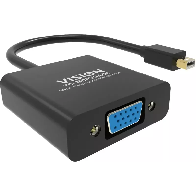 Video kabeļa adapteris Mini DisplayPort uz VGA Vision TC-MDPVGA/BL