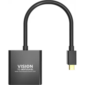 Video kabeļa adapteris Mini DisplayPort uz VGA Vision TC-MDPVGA/BL