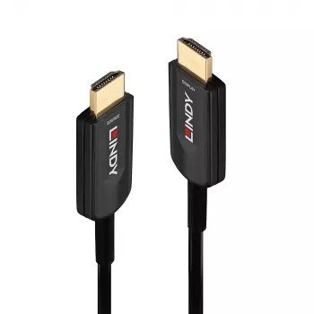 Lindy 10m Fibre Optic Hybrid Ultra High Speed HDMI kabelis, 10 m, HDMI tips A (standarta), HDMI tips A (standarta), 48 Gbit/s, Audio atgriešanas kanāls (ARC), melns