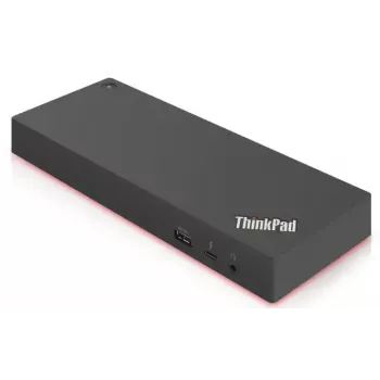 Lenovo 40AN0135DK klēpjdatora dokstacija/portu replikators, vadu, Thunderbolt 3, melns