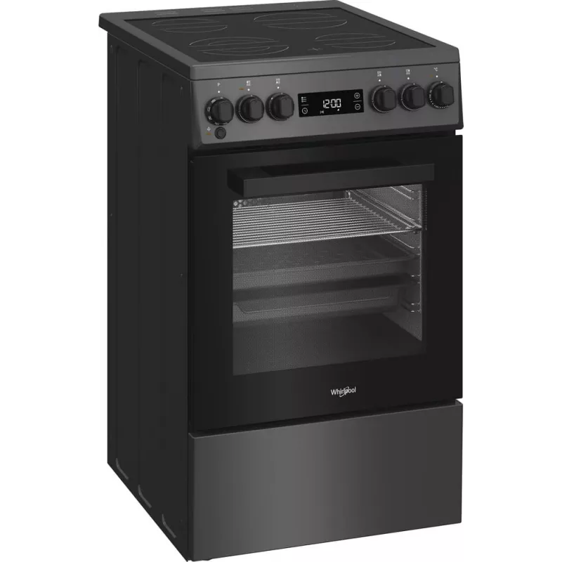 Whirlpool W5V8LCSA Brīvi stāvoša plīts Elektriskā Keramiskā plīts virsma Antracīta