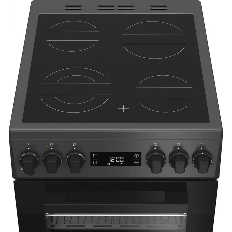 Whirlpool W5V8LCSA Brīvi stāvoša plīts Elektriskā Keramiskā plīts virsma Antracīta