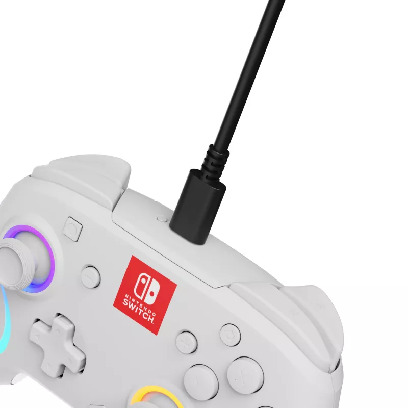 Afterglow Wave balta USB Gamepad Analogue / Digital Nintendo Switch, Nintendo Switch Lite, Nintendo Switch OLED