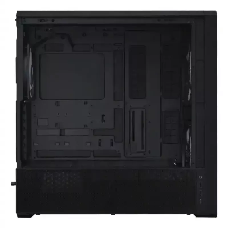 PC korpuss Lian Li Lancool 217 INF Midi Tower — Melns, EATX/ATX/Micro‑ATX/Mini‑ITX atbalsts, 2x120 mm priekšā, 1x140 mm aizmugurē, 1×3,5 collu + 8×2,5 collu, rūdīts stikls