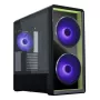 PC korpuss Lian Li Lancool 217 INF Midi Tower — Melns, EATX/ATX/Micro‑ATX/Mini‑ITX atbalsts, 2x120 mm priekšā, 1x140 mm aizmugurē, 1×3,5 collu + 8×2,5 collu, rūdīts stikls