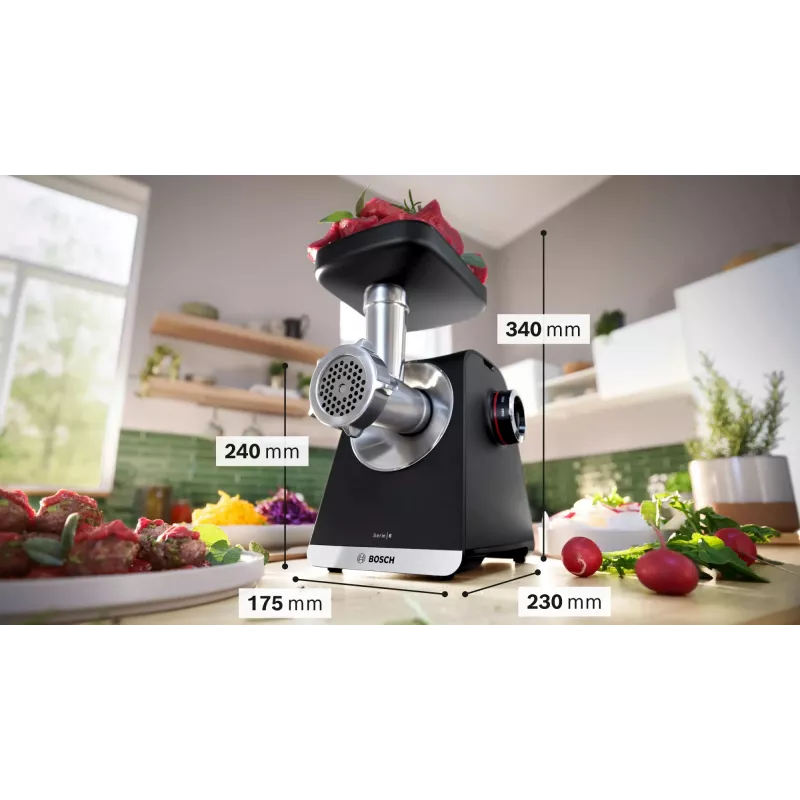 Bosch Serie 6 maltuve 2100 W melna, sudrabota