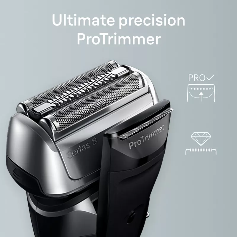 Braun Series 8 8517s elektriskais skuveklis - mitrai un sausai skūšanai, sudraba