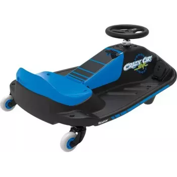 Elektriskais drifta kartings Razor Crazy Cart Shift — zils, 90 W motors, 12 V baterija, līdz 13 km/h, maksimālā lietotāja masa 54 kg